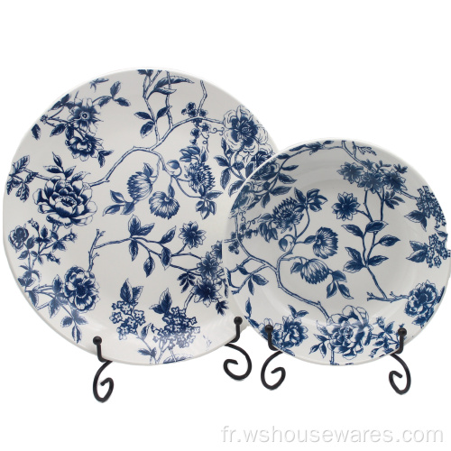 New Style Wedding 12pcs Pad Printing Porcelain Dingelware